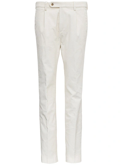 Berwich White  Velvet Trousers