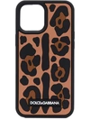 Dolce & Gabbana Leopard-print Iphone 12 Pro Max Case In Schwarz