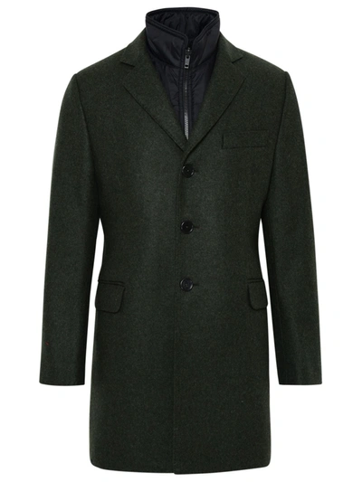 Fay Green Wool Blend Coat