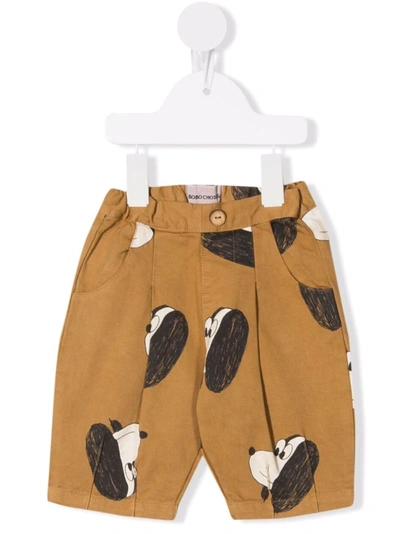 Bobo Choses Babies' Dog-print Cotton Shorts In Neutrals