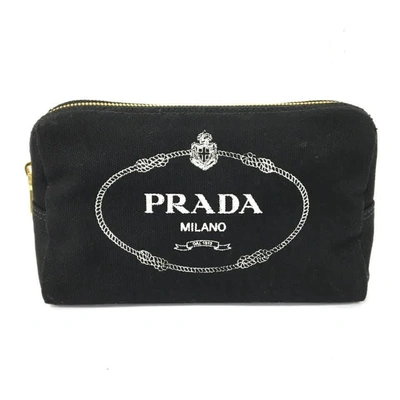 Prada Fabric Cosmetic Pouch - Black