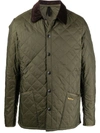 Barbour Heritage Liddesdale Quilted Jacket In Green