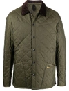 Barbour Heritage Liddesdale Diamond Quilted Jacket In Light Moss