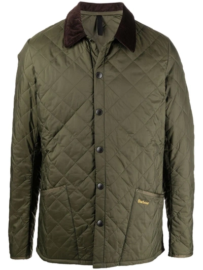 Barbour Heritage Liddesdale Diamond Quilted Jacket In Light Moss