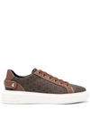 Bally Malya Monogram Low-top Sneakers In Braun