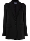 Patrizia Pepe Notched-lapels Single-breasted Blazer In Schwarz