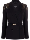 PATRIZIA PEPE DOUBLE-BREASTED BELTED BLAZER