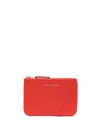 Comme Des Garçons Engraved-logo Wallet In Rot