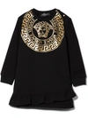 VERSACE MEDUSA GRAPHIC PRINT SWEATSHIRT DRESS