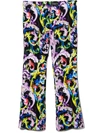 Versace Baroque-print Flared Leggings In 黑色
