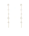 Cult Gaia Atum Freshwater Pearl Linear Drop Earrings In White