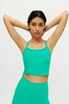 Beyond Yoga Space Dye Slim Racerback Sports Bra In Green