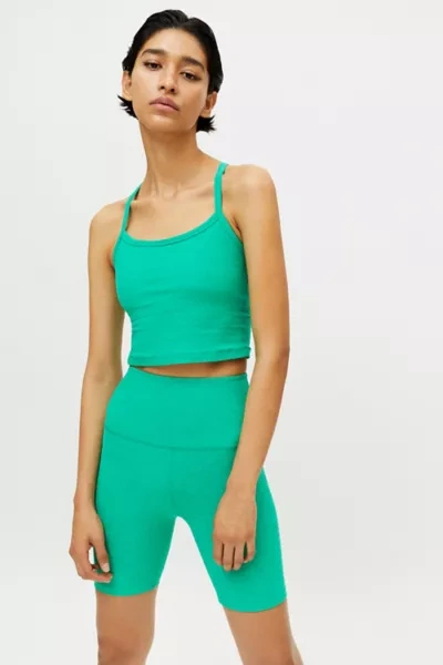 Beyond Yoga High-waisted Essential Bike Short In Green