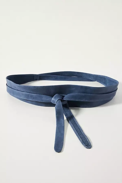 Ada Classic Wrap Belt In Blue