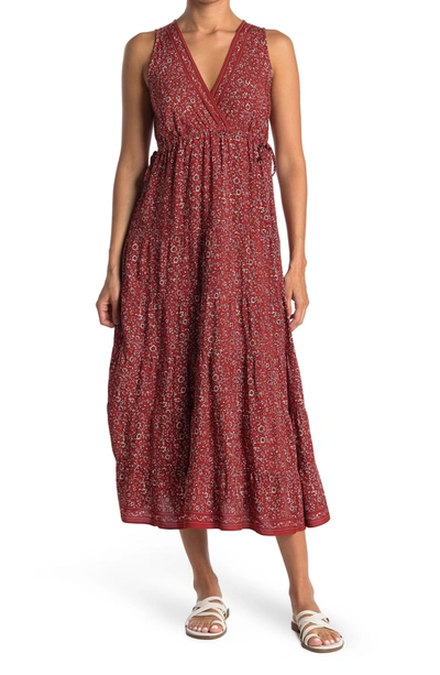 Max Studio Tiered Floral Print Midi Dress In Tecoivcf | ModeSens