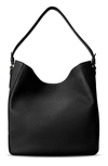 Shinola Gibson Pebbled Leather Hobo Bag In Black