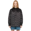 ACNE STUDIOS BLACK QUILTED SATIN JACKET