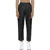 MM6 MAISON MARGIELA BLACK FAUX-LEATHER PULL-ON TROUSERS