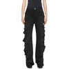 BALENCIAGA BLACK SLASHED RELAXED-FIT JEANS