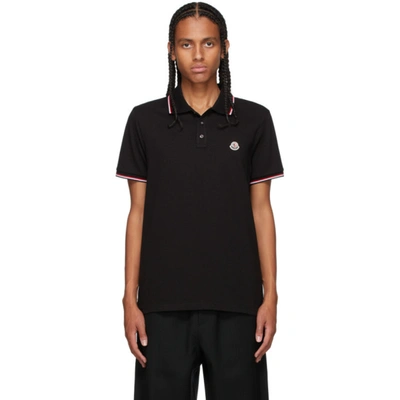 Moncler This Polo Shirt Features A Timeless Design That Transcends The Seasons In Black