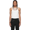 DION LEE OFF-WHITE MESH HOLSTER TANK TOP