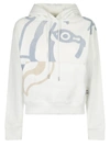Kenzo K-tiger Cotton Sweatshirt Hoodie In White