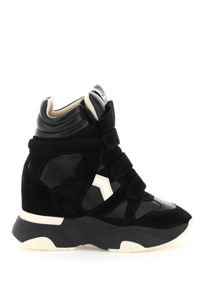 Isabel Marant High-top Sneakers With Contrast Sole And Perforated Detailing In Multi