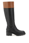 TOD'S BICOLOR LEATHER BOOTS,XXW08D0EO70QHV 2442