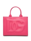 Dolce & Gabbana Beatrice Handbag In Pink Leather In Fuxia