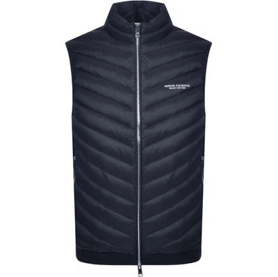 Armani Exchange Down Gilet Navy In Navy Blue