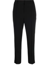 Michael Michael Kors Cropped Straight-leg Trousers In Schwarz
