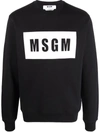 Msgm Logo-print Cotton Sweatshirt In Schwarz