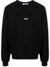 Msgm Embossed Logo Sweatshirt In Black In Schwarz