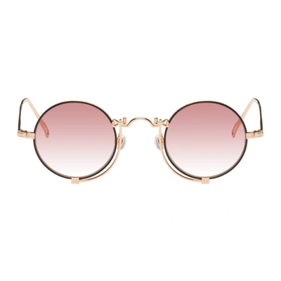 Matsuda 10601h Rose Gold - Matte Black Sunglasses In Pink
