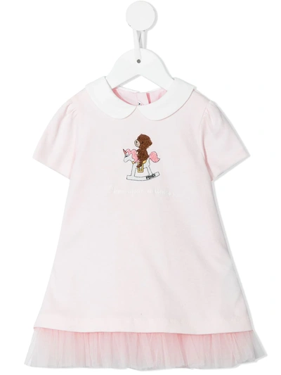 Fendi Girls Pink Teddy Bear Baby Dress