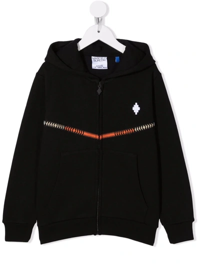 Marcelo Burlon County Of Milan Kids' Embroidered-logo Hoodie In Black