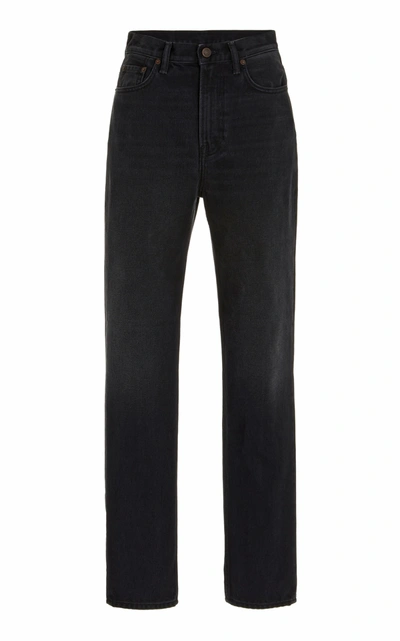 Acne Studios South High-rise Straight-leg Jeans In Black,medium Wash