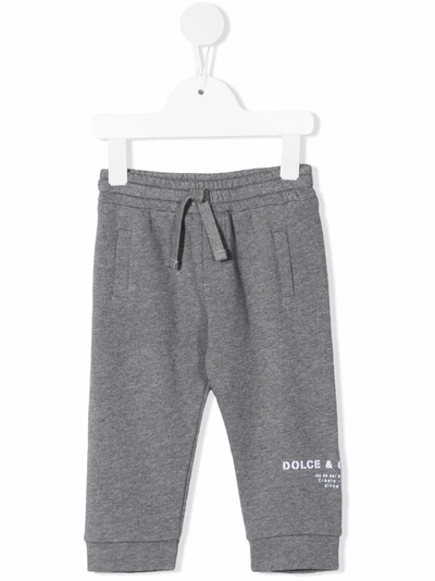 Dolce & Gabbana Babies' Logo Tracksuit Bottoms In Grey