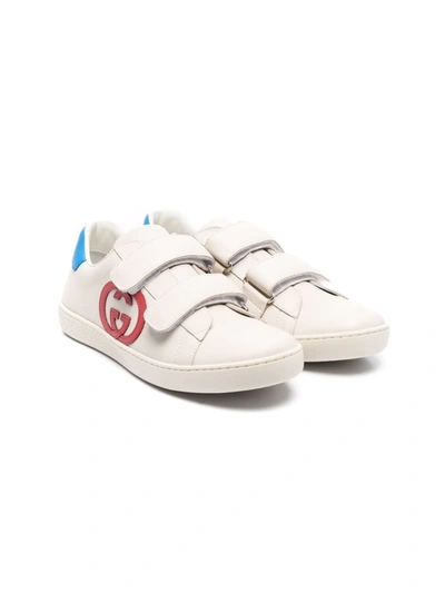 Gucci Kids' New Ace Trainers In White