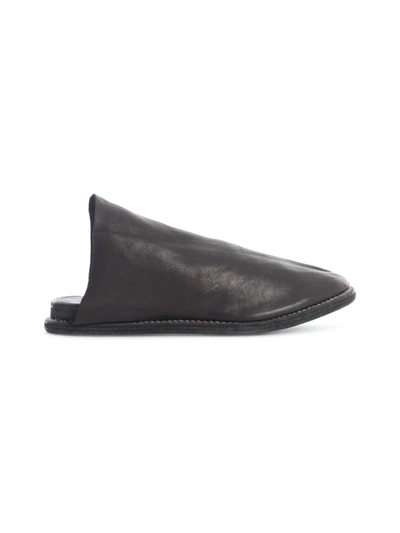 Guidi Leather Slip-on Mules In Black