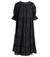 Merlette Paradis Eyelet Dress In Black In Black