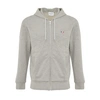 Maison Kitsuné Logo-embroidered Zip-up Hoodie In Grey