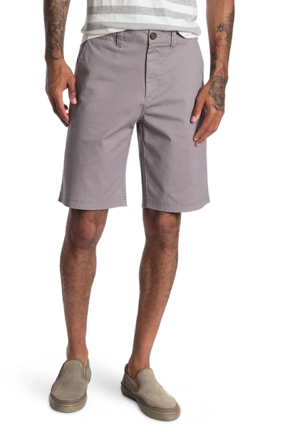 Flag And Anthem Stretch Twill Shorts In Frost Grey