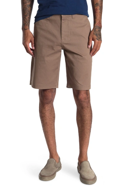 Flag And Anthem Stretch Twill Shorts In Bamboo Khaki
