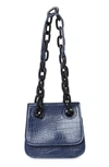 House Of Want We Are Original Vegan Shoulder Bag In Navy Croco