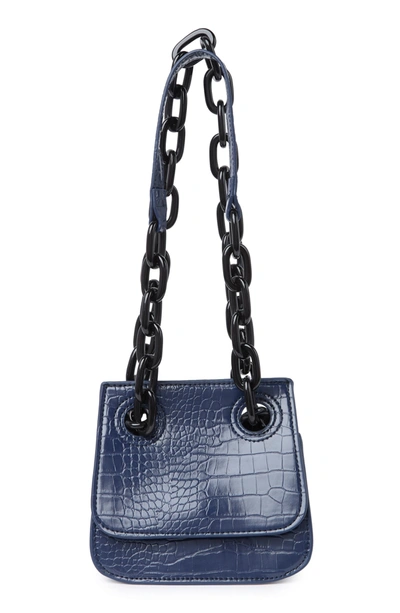 House Of Want We Are Original Vegan Shoulder Bag In Navy Croco