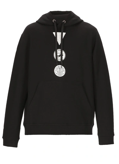 Burberry Printed Cotton-jersey Hoodie In Black