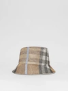 BURBERRY CRYSTAL-EMBELLISHED CHECK BUCKET HAT