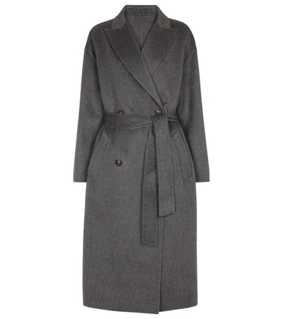 Brunello Cucinelli Cashmere Coat In Grey