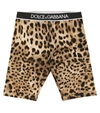 DOLCE & GABBANA LEOPARD-PRINT STRETCH-COTTON SHORTS,P00591366